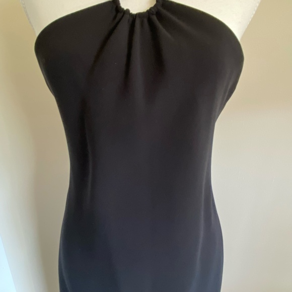 Evan-Picone Vintage Black Halter Style Party Vacation Dress- Sz- 8 - Picture 3 of 15